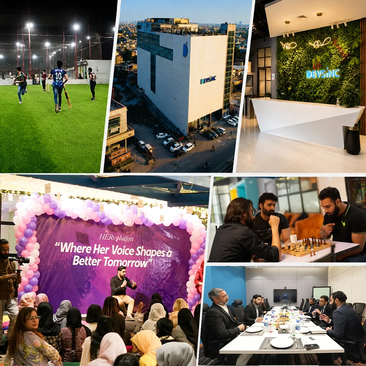 Collage de la vie chez Devsinc
